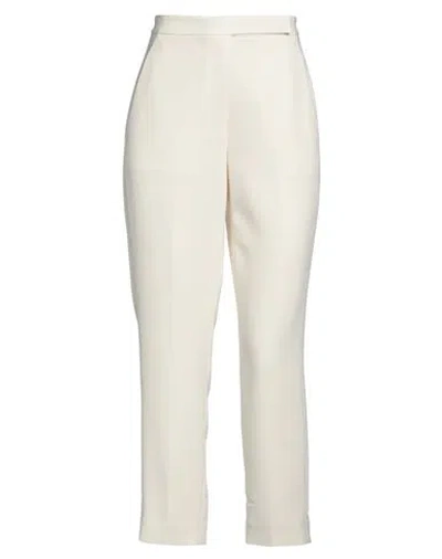 Theory Woman Pants Ivory Size 0 Triacetate, Polyester In White