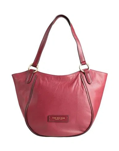 The Bridge Woman Shoulder Bag Brick Size - Leather In Red