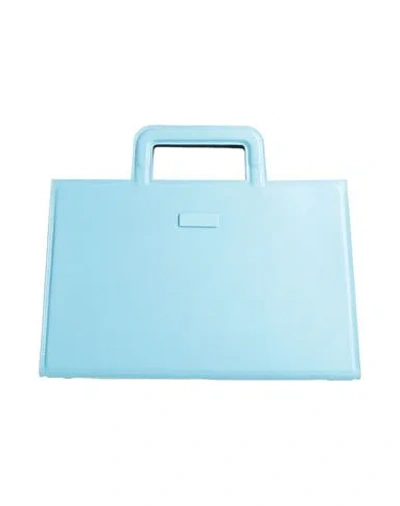 Marni Woman Handbag Sky Blue Size - Cow Leather In Blue