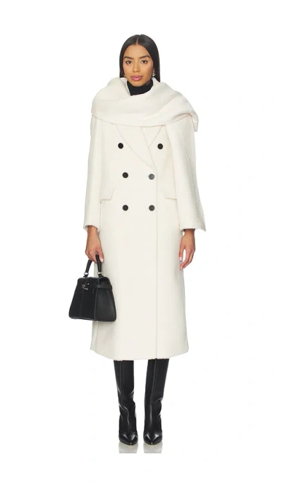 Susanna Chow Collette Scarf Coat In White