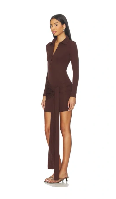 Sndys Rachel Mini Dress In Brown