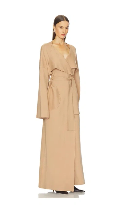 Sndys Tia Maxi Cardigan In Brown