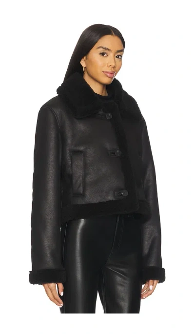 More To Come Cyrilla Faux Leather Jacket In Black