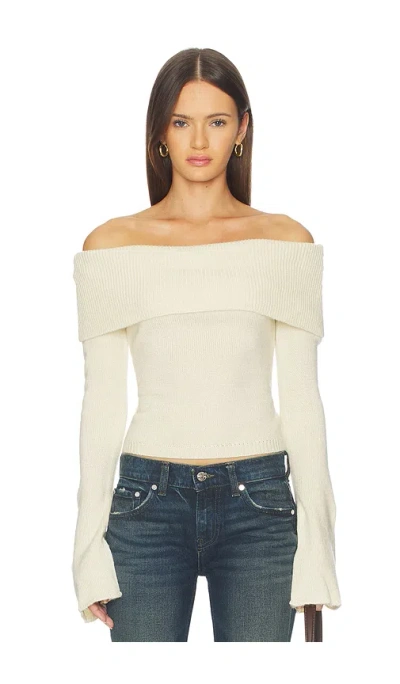 Sndys X Revolve X Revolve Orlea Knit Top Sweater In White