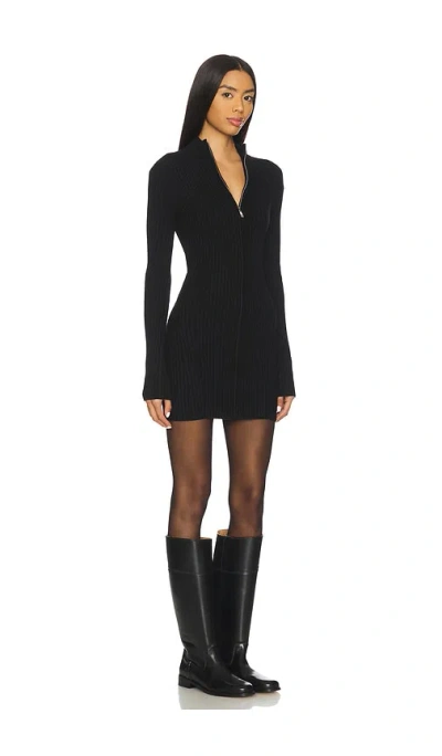 Lovers & Friends Zenni Zip Front Mini Dress In Black