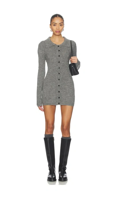 Amelie Teje Norah Knit Mini Dress In Gray