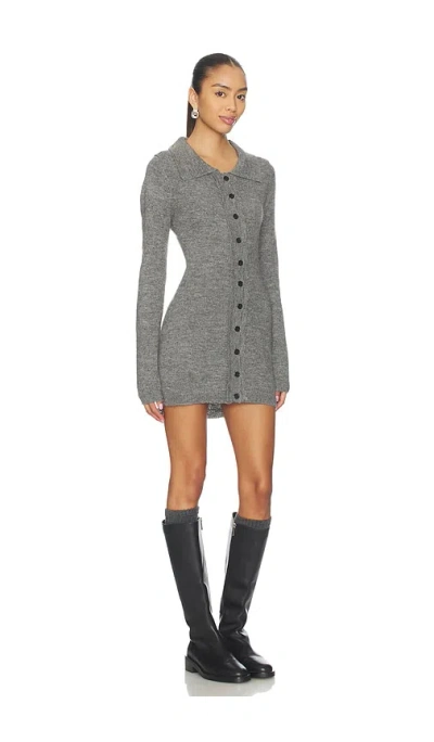 Amelie Teje Norah Knit Mini Dress In Gray