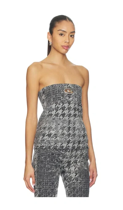 Diesel Corset Top In Black