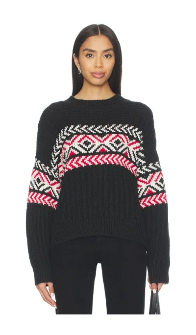 Sanctuary Intarsia Sweater In Black