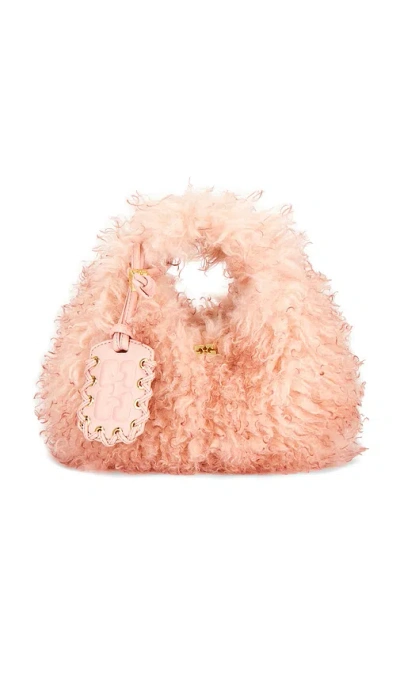Ganni Mini Fur Hobo Bag