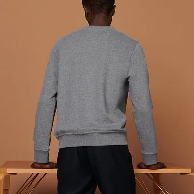 Pre-owned Hermes Her-mes Sports Series Round Neck Gray