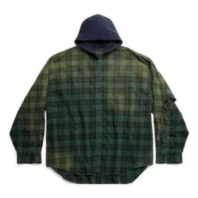 Balenciaga Oversized Hooded Shirt 'green'