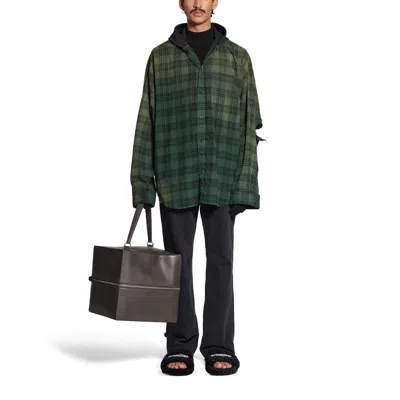 Balenciaga Oversized Hooded Shirt 'green'