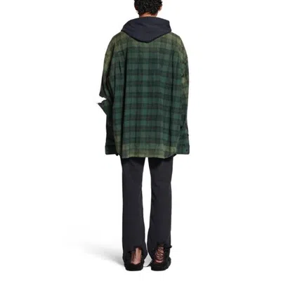 Balenciaga Oversized Hooded Shirt 'green'