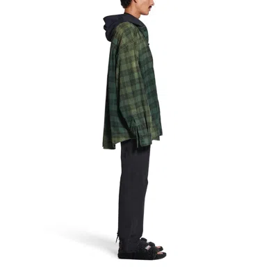 Balenciaga Oversized Hooded Shirt 'green'