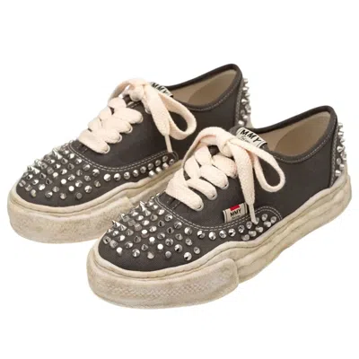 Miharayasuhiro Baker Og Sole Studded Canvas Low-top Sneaker In Black