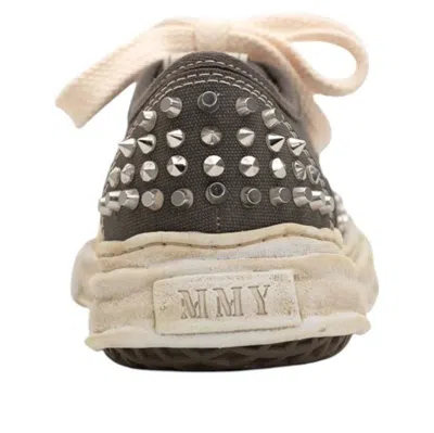 Miharayasuhiro Baker Og Sole Studded Canvas Low-top Sneaker In Black