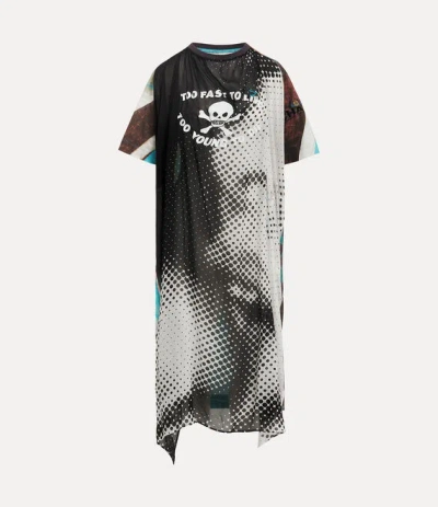 Vivienne Westwood Worlds End Swing Dress Georgette/jersey Sex L Unisex In Multi