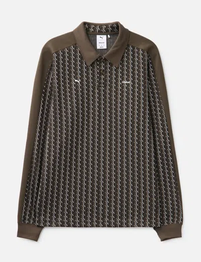 Puma Jjjjound X  T7 Longsleeve Polo In Brown