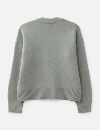 Ami Alexandre Mattiussi Alpaca Ami De Coeur Cardigan In Gray
