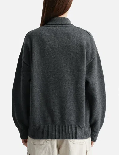 Ami Alexandre Mattiussi Ami De Coeur Polo In Gray