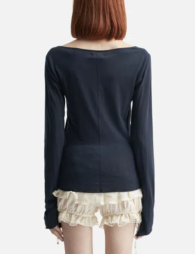 Glowny Fade Button Long Sleeve In Blue