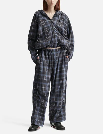 Glowny Checkmate Windbreaker In Blue