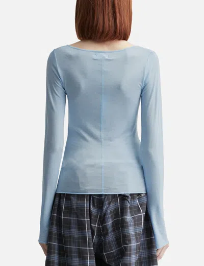 Glowny Fade Button Long Sleeve In Blue