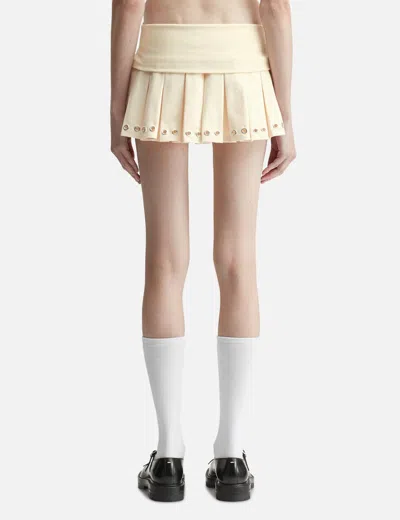 Glowny Daze Pleated Mini Skirt In Neutral