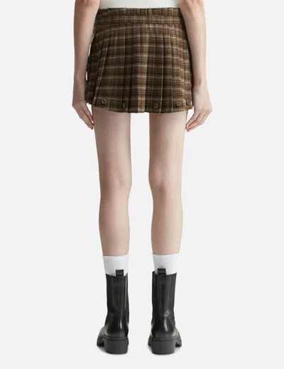 Glowny Haze Twotone Pleated Skirt In Brown