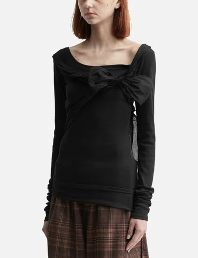 Glowny Loren Bow Long Sleeve In Black