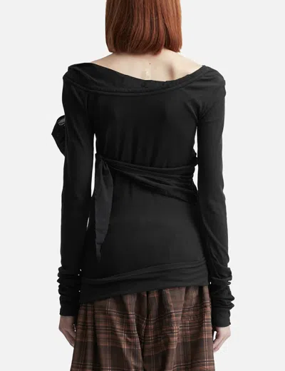 Glowny Loren Bow Long Sleeve In Black