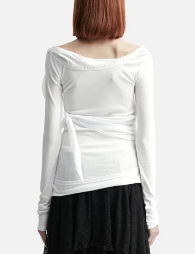 Glowny Loren Bow Long Sleeve In White