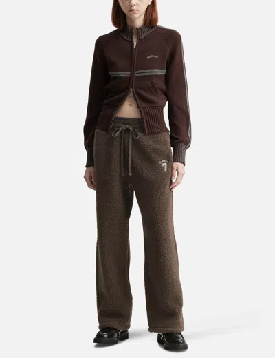 Glowny Motion Knit Zip Up In Brown