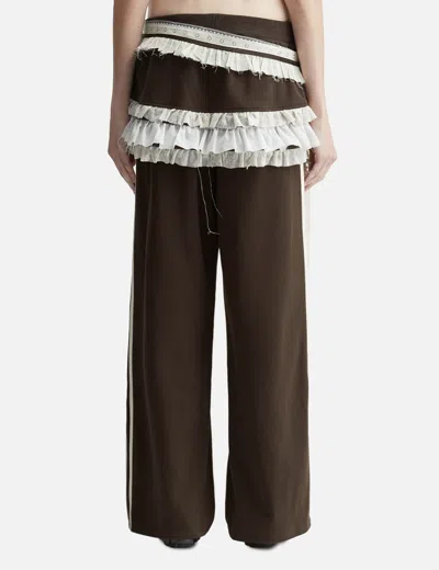 Glowny Romantic Layered Pants In Brown
