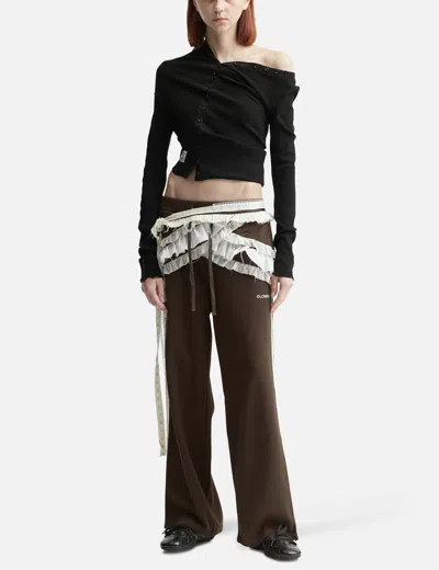 Glowny Romantic Layered Pants In Brown