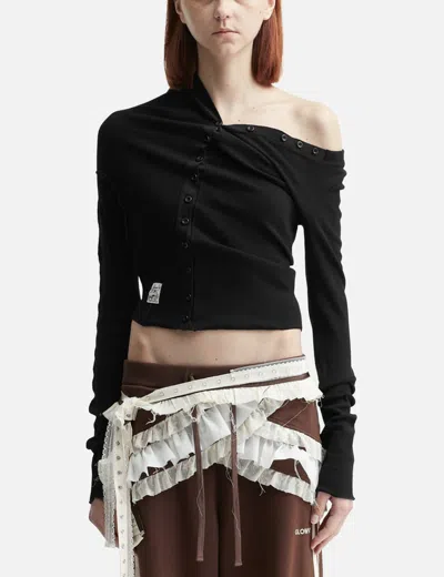 Glowny Tilt Button Long Sleeve In Black