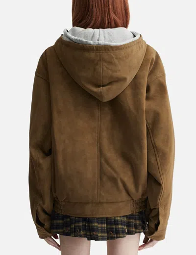 Glowny Urban Suede Jumper In Brown