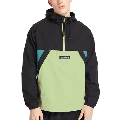 Timberland Pullover Windbreaker Jacket 'black Green' In Multi