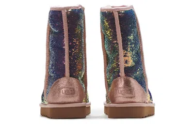Ugg (wmns)  Classic Short Cosmos Sequin Rose Gold In Animal Print