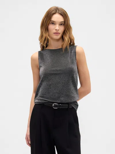 Gap Factory Boatneck Tank Top In Silver