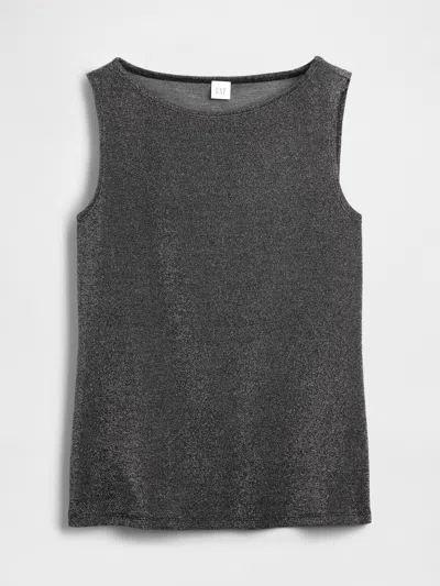 Gap Factory Boatneck Tank Top In Silver