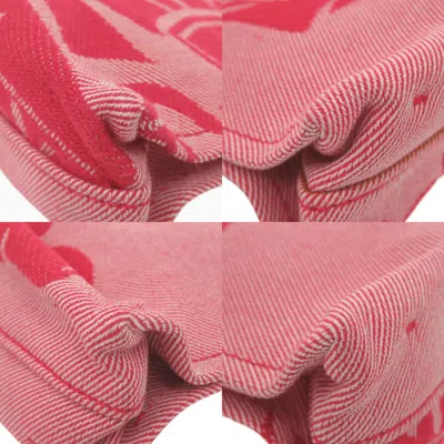 Pre-owned Burberry Red Color Canvas Clutch Bag Pouch ()