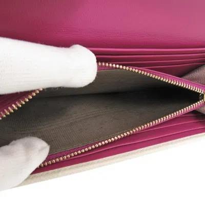 Pre-owned Bvlgari White Leather Long Wallet (tri-fold) ()