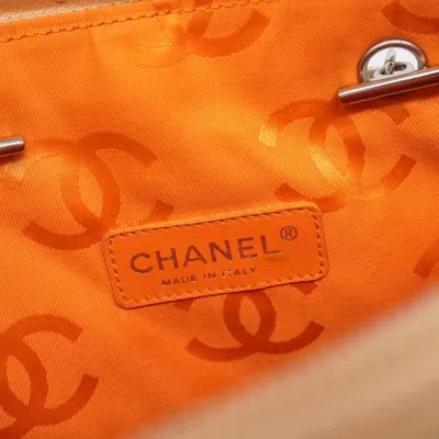 Pre-owned Chanel Beige Leather Tote Bag () In Sand