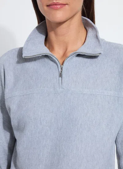 Lyssé Viola Knit Lounge Sweatshirt In Blue