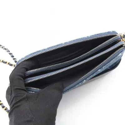 Pre-owned Chanel Gabriel Navy Denim Leather Shoulder Bag () In Blue