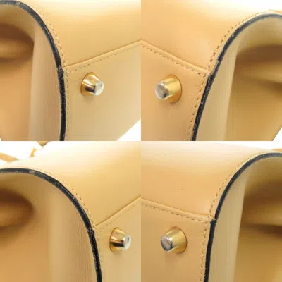 Pre-owned Dior Christian  Beige Leather Shoulder Bag () In Sand