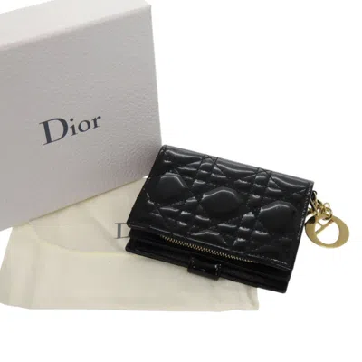 Pre-owned Dior Christian  Black Patent Leather Wallet (bi-fold) ()
