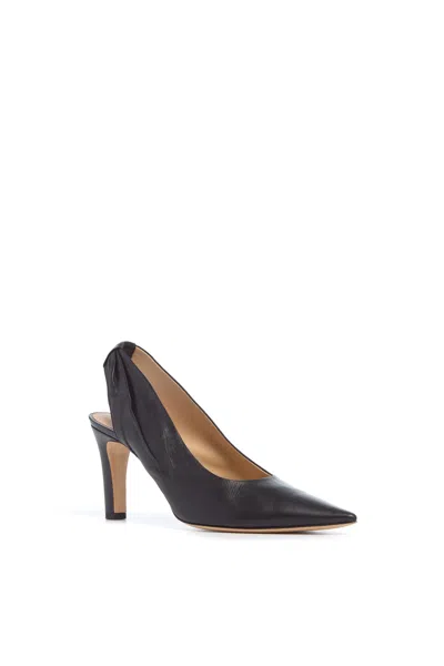 Gabriela Hearst Amari Slingback Pump In Black Leather In Black